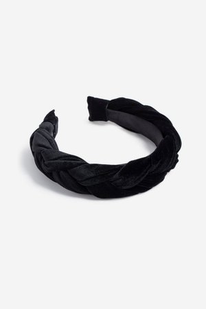 **Woven Black Headband | Topshop
