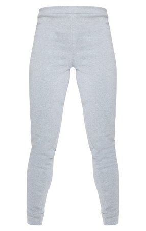 Grey Fitted Sweat Pants