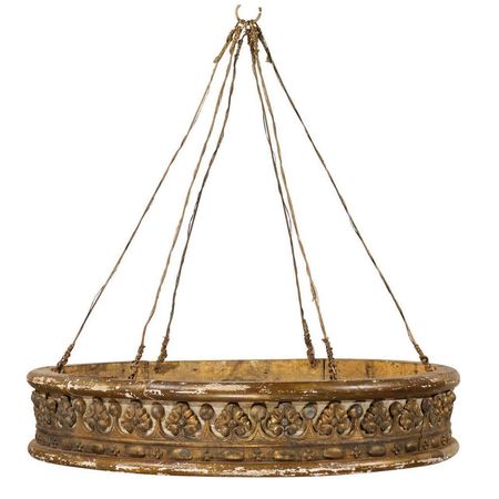 Italian Mid-19th Century Painted and Giltwood Bed Corona / Bed Crown, Large-Size For Sale at 1stDibs