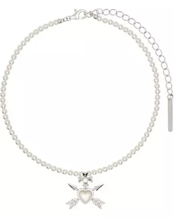 ShuShu/Tong Yvmin Edition Shell Heart Double Arrow Necklace in Metallic | Lyst