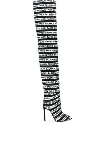 Balmain Janis thigh-high Boots - Farfetch