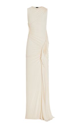 Ruched Ribbed-Jersey Gown By Atlein | Moda Operandi