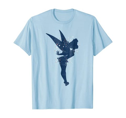Amazon.com: Disney Peter Pan Tinkerbell Americana Shadow Graphic T-Shirt: Clothing