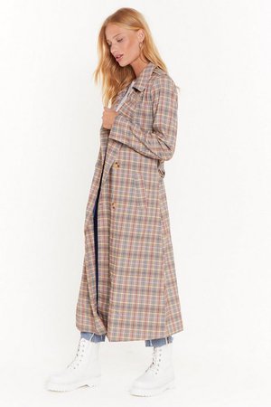 Plaid with Fire Trench Coat | Shop Clothes at Nasty Gal!