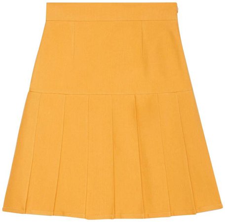 Gucci Yellow Pleated Mini Skirt Size 0 (XS, 25) - Tradesy