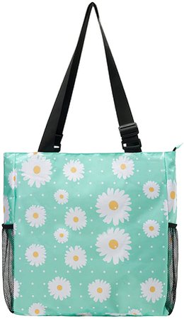 Amazon.com: Beach Bag - Water Resistant Large Tote Bag For Beach,Gym,Work,Travel And Grocery Shopping (7-Flower) : Clothing, Shoes & Jewelry