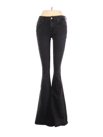 Zara Solid Black dark Grey Jeans Size 6 - 50% off | thredUP