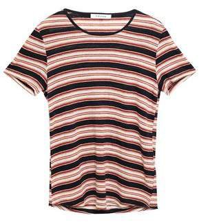 Striped Linen-jersey T-shirt