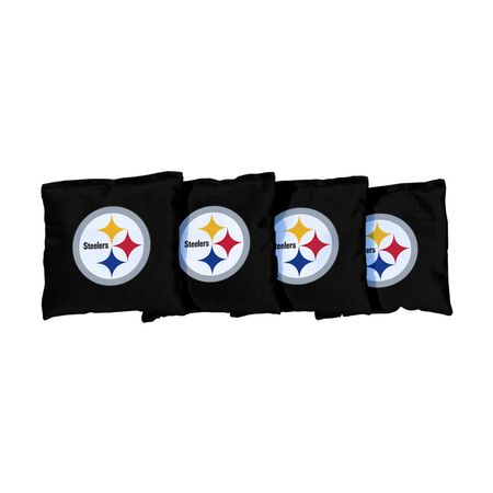 4 Pittsburgh Steelers NFL Black Regulation Corn Filled Cornhole Bags
