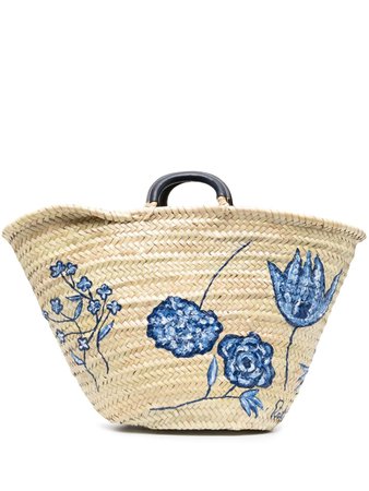 Shop Ralph Lauren Collection floral print basket bag with Express Delivery - FARFETCH
