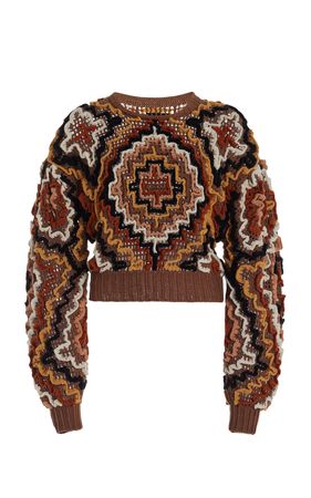Nedda Geometric Crocheted Sweater By Ulla Johnson | Moda Operandi