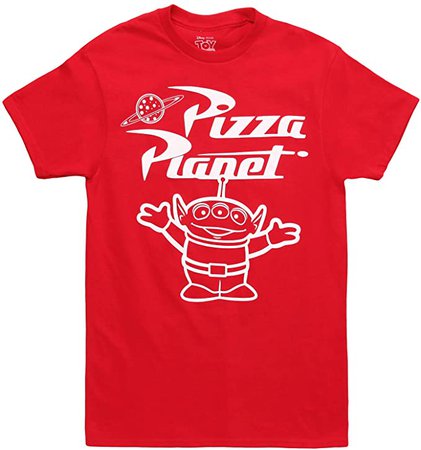 Amazon.com: Toy Story Tonal Pizza Planet Alien Adult T-Shirt - Red (Large): Clothing