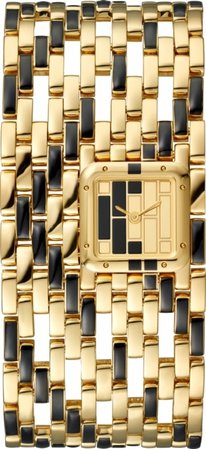 Panthère de Cartier watch Cuff, yellow gold and black lacquer