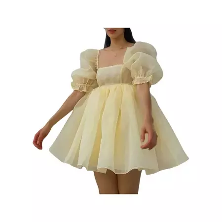 Womens Puff Sleeve Tulle Princess Dress Fairy Ruffle Flowy Mesh Mini Summer Dresses Corset Selkie Poofy Costume - Walmart.com