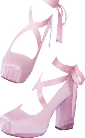 lace up satin ballerina pointe inspired pink high heels