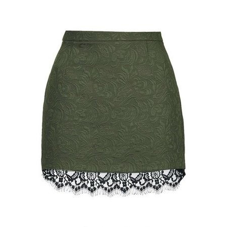 TOPSHOP Textured Lace Hem Pelmet Skirt