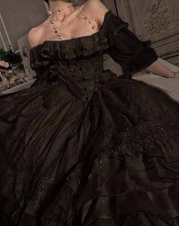 Victorian vintage dress black