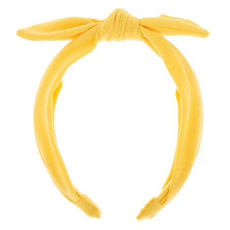 Knotted Bow Headband - Mustard | Icing US