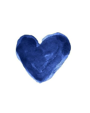 Indigo Watercolor Heart