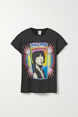 MadeWorn | Iggy Pop T-Shirt aus bedrucktem Baumwoll-Jersey in Distressed-Optik | NET-A-PORTER.COM
