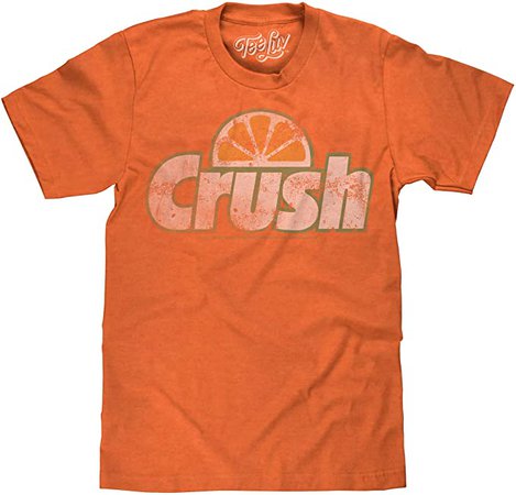 Amazon.com: Tee Luv Orange Crush T-Shirt - Vintage Crush Soda Logo Graphic Tee Shirt: Clothing