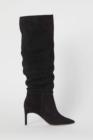 Suede Boots - Black