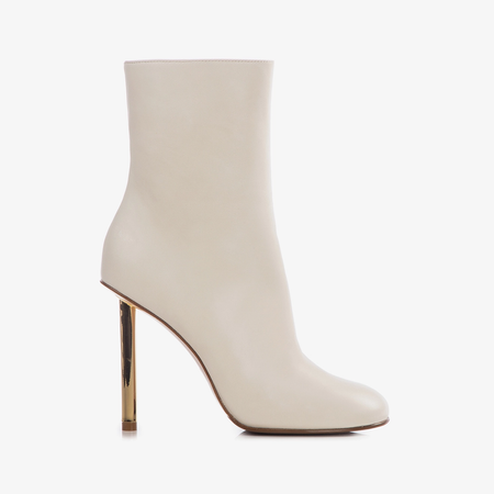 KARLIE ANKLE BOOT 120 mm White nappa leather ankle boot $602