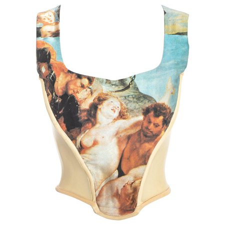 Vivienne Westwood 17th century Baroque painting silk corset, fw 1993 at 1stdibs