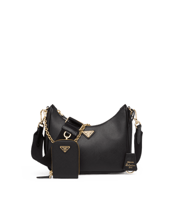Black Prada Re-Edition 2005 Saffiano leather bag | Prada