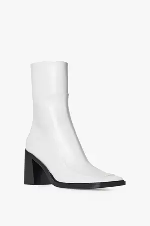 Patch Boot White in Leather – The Row