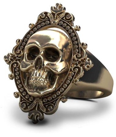 Punk Style Ring Skull Head Ornament Ghost Head