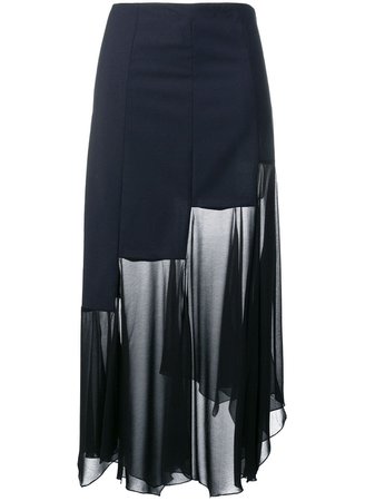 Sonia Rykiel Sheer Panel Skirt - Farfetch