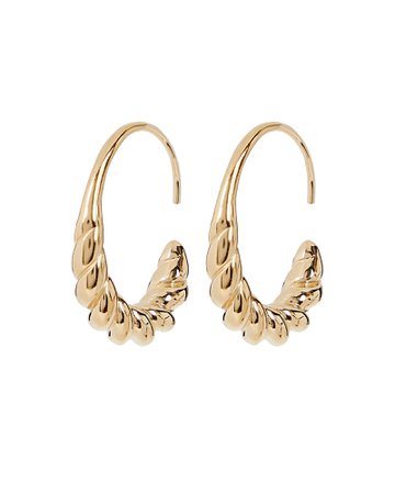 Argento Vivo Croissant Wire Open Hoop Earrings | INTERMIX®