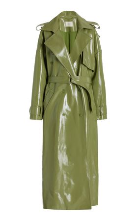 Patent Faux Leather Double-Breasted Trench Coat By Lapointe | Moda Operandi