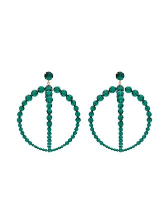 Jacquemus Double-Hoop Beaded Earrings Ss19 | Farfetch.com