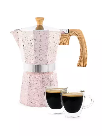 Shop Grosche Milano Stone Stovetop Espresso Maker, 9 Cup Moka Pot Gift Set | Saks Fifth Avenue