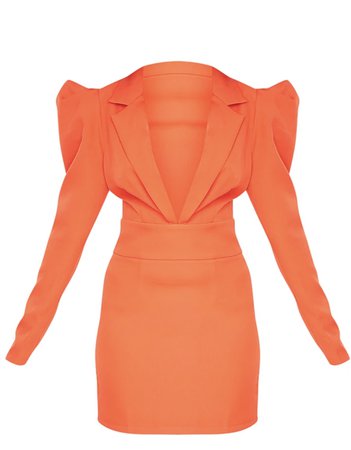 Orange blazer dress
