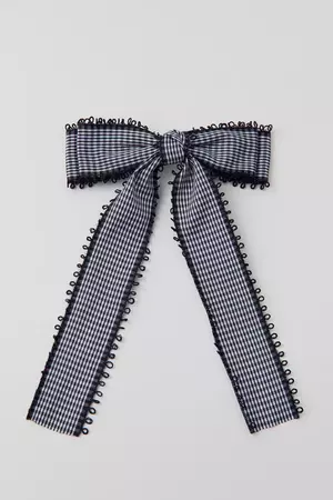 Gingham Hair Bow Barrette | Urban Outfitters
