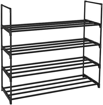 Stanz (TM) 4 Tier Shoe Rack, Shoe Tower Shelf Entryway Cabinet Storage Organizer, Black : Amazon.ca: Home