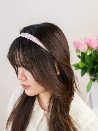 Blush Lace Skinny Headband – Ash & Rose