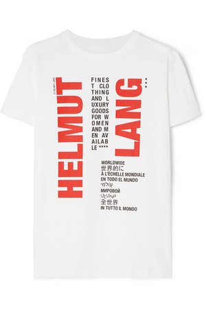 Helmut Lang | Worldwide printed cotton-jersey T-shirt | NET-A-PORTER.COM