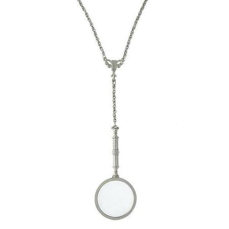 Silver-Tone Magnifying Glass Necklace 28