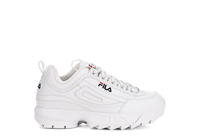 White Women's Fila Disruptor II Premium Sneakers | Off Broadway Shoes