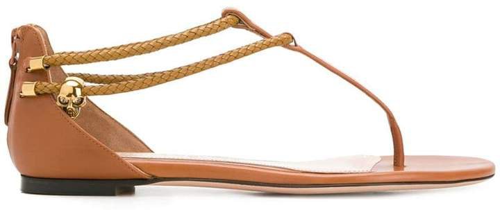 zipped styled flat sandals