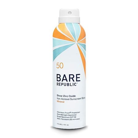 Amazon.com: Bare Republic Mineral Sunscreen SPF 50 Sunblock Spray, Sheer and Non-Greasy Finish, Vanilla Coco Scent, 6 Fl Oz : Beauty & Personal Care