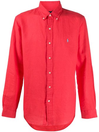 Polo Ralph Lauren Button-Down Collar Shirt 710794142 Red | Farfetch