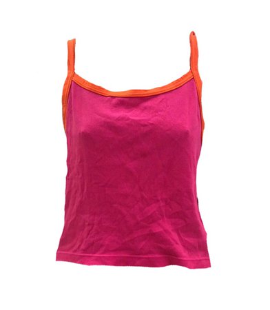 pink orange trim vest