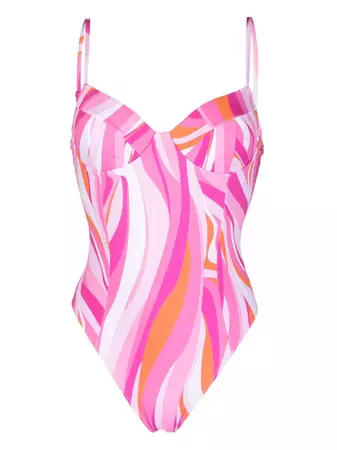 MC2 Saint Barth Margaret abstract-print Swimsuit - Farfetch