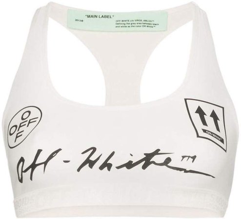 logo print sports bra from OFF-WHITE