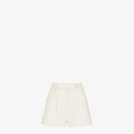 White denim shorts - SHORTS | Fendi